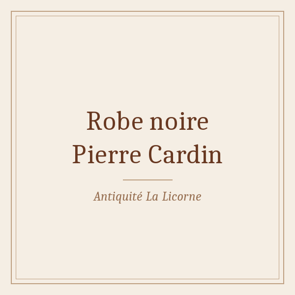 Robe noire Pierre Cardin
