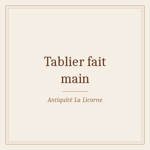 Tablier fait main